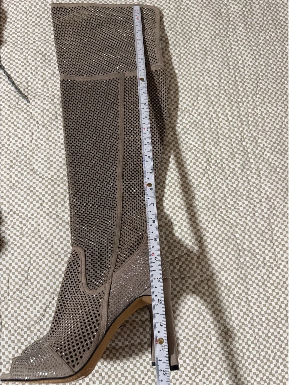 Vince Camuto Kamorina Rhinestone Over-the-Knee Peep Toe Boots Size 8.5